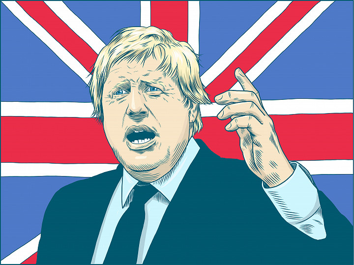 Portrait Drawing Illustration of Boris Johnson