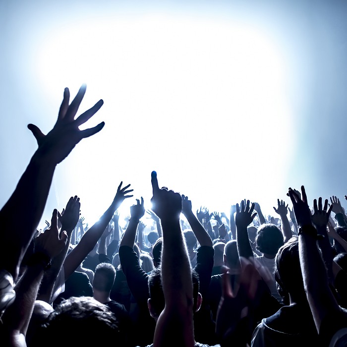 Cheering crowd